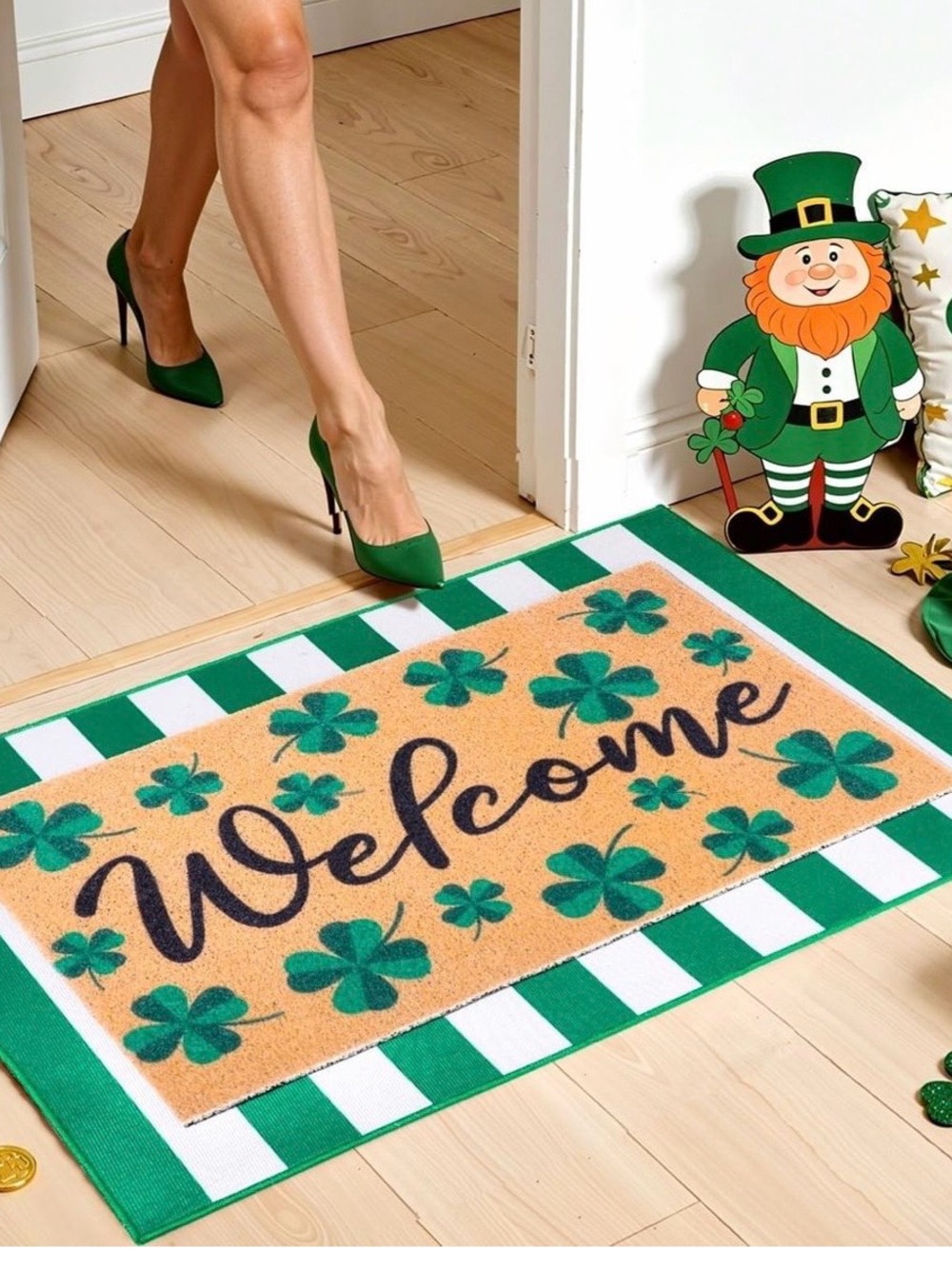 Welcome Shamrock Doormat